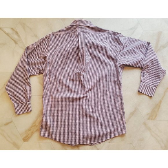 Brooks Brothers REGENT Men's Large 16-33 Red Check Button Up Dress Shirt - Picture 2 of 6